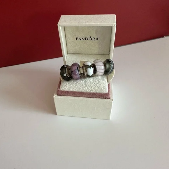 Pandora Women's 5 Murano glass charms - Picture 4 of 4